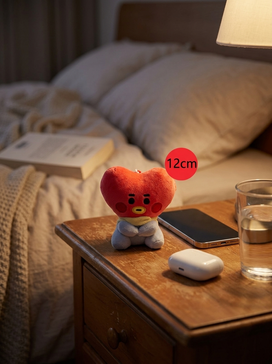 Tata BT21 Mini Plush — Official V Heart-Shaped Alien Stuffed Animal