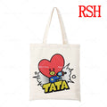 BT21 Tata Pop Tote Bag — Official V Pop Art Alien Canvas Bag