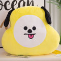 Coussin Peluche Chimmy BT21 30cm — Chiot Jaune Kawaii