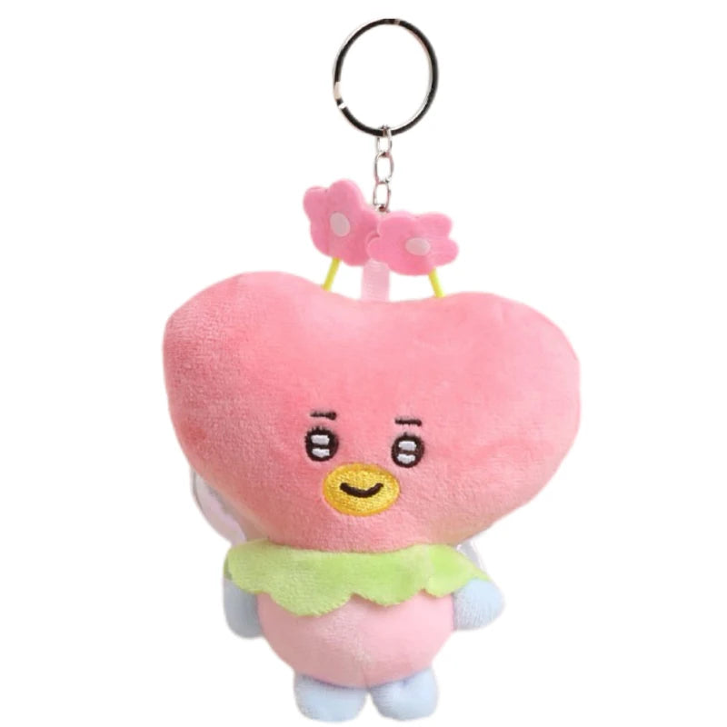 Tata BT21 keychain — official heart alien K-pop accessory by V (BTS)