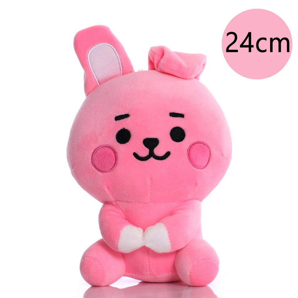 Peluche Cooky BT21 24 cm face — lapin rose Jungkook officiel