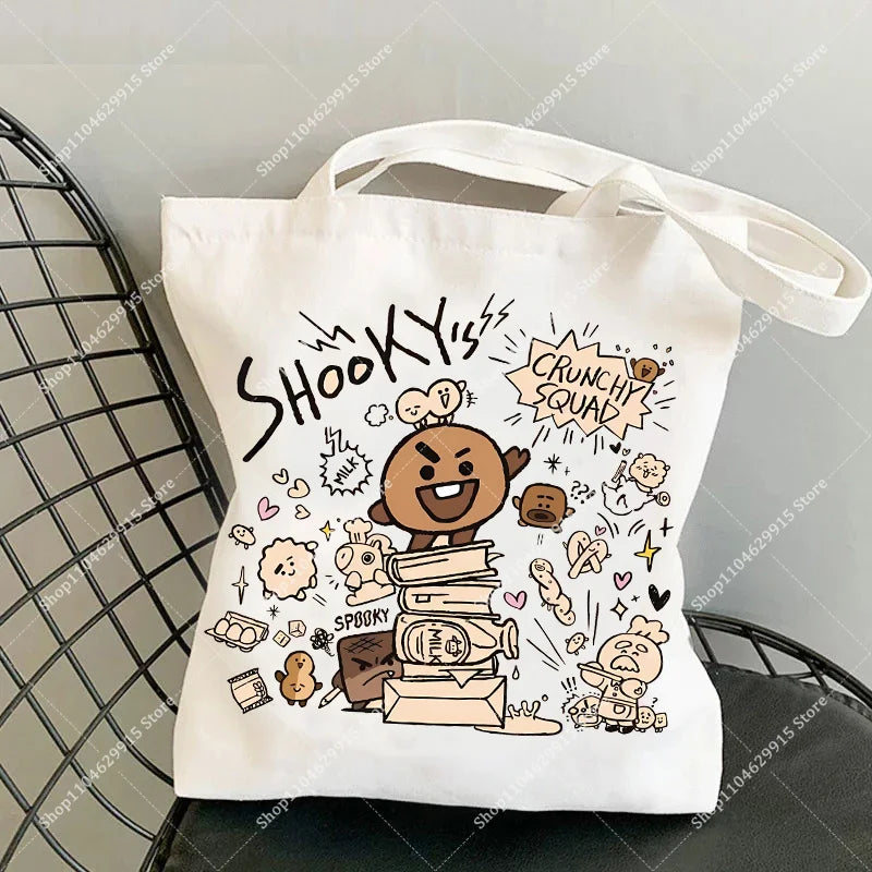 BT21 Van Doodle Tote Bag — Official Van Canvas Bag