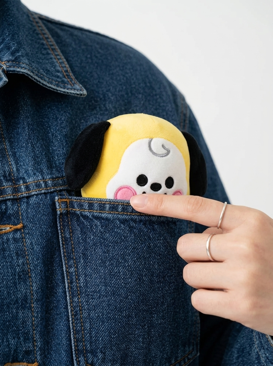 Chimmy BT21 Mini Plush — Official Jimin Yellow Puppy Stuffed Animal
