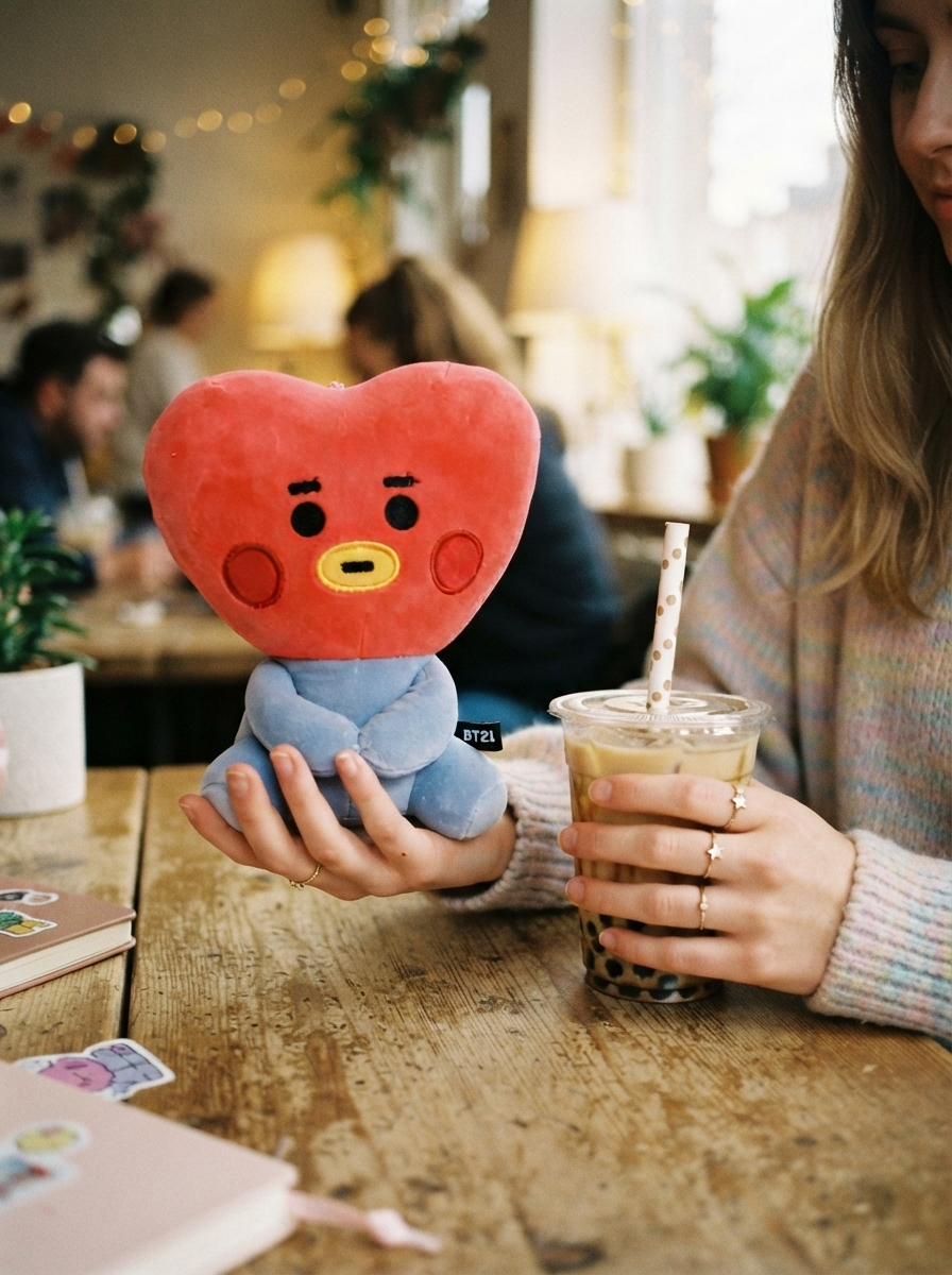 Tata BT21 Plush — Official V Heart Alien Stuffed Animal